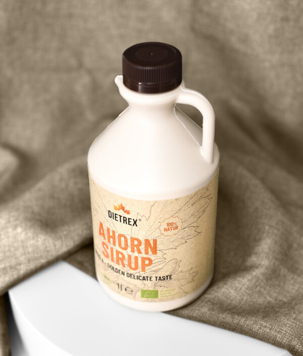 Produktfoto Vogelperspektive Ahornsirup Grad A 1 Liter von Dietrex
