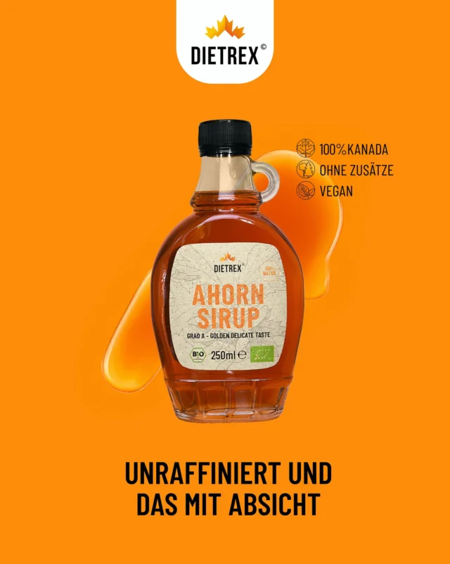Bio Ahornsirup Grad A – Süßer Sommergenuss! Ob auf frischen Beeren, in deinem Iced Coffee oder als süßer Twist in einer Grill-Marinade: dieser feine, milde Sirup bringt natürlichen Geschmack in deine Sommerküche.

#maplesyrup #ahornzucker #naturpur #natürlicheinhaltsstoffe #bio #vegan #ahornsirup #ahorncreme #instafood
#dietrex #foodart #ohnezusatzstoffe #food #sommergenuss #natürlichsüß